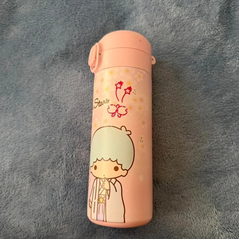 Sanrio Little Twin Stars pink water bottle